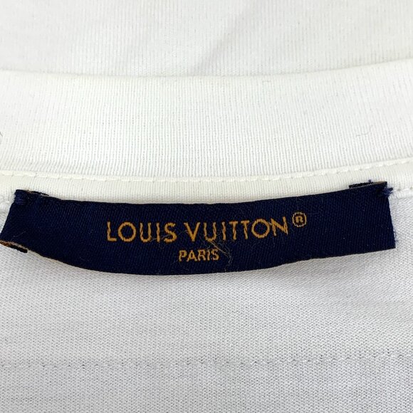 Louis Vuitton White Graphic Print T-Shirt XXL 100% Cotton Made In Italy - Picture 2 of 8